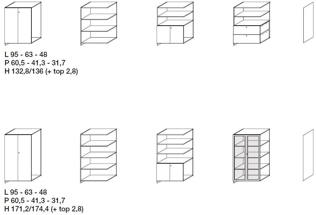 Citterio Высокий офисный книжный шкаф из дерева sun-id-1412995 - Вид №4