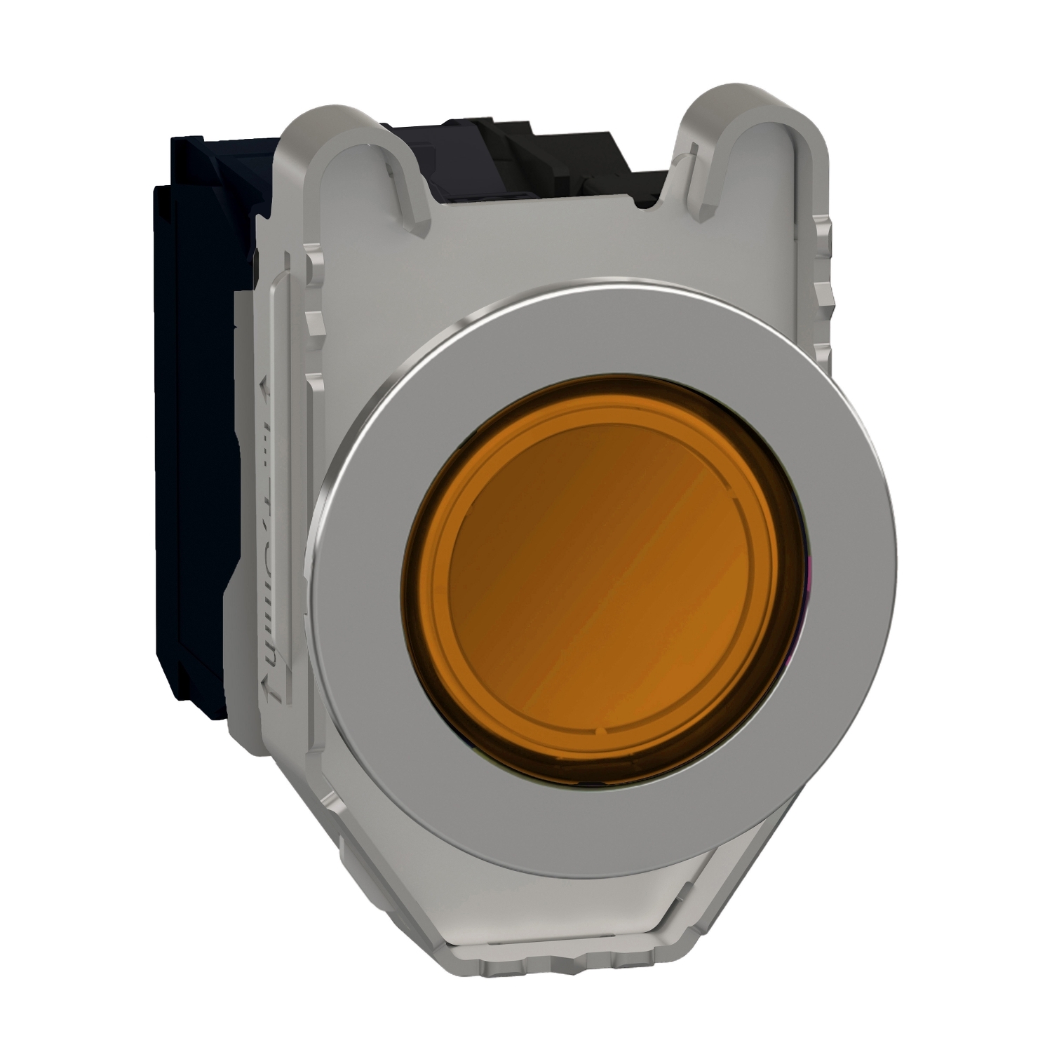 XB4FW35B5 Кнопка с подсветкой скрытый монтаж, металл, оранжевый, Ø30, встроенный светодиод, 24V AC/DC 1 НО + 1 НЗ Schneider Electric Harmony XB4 