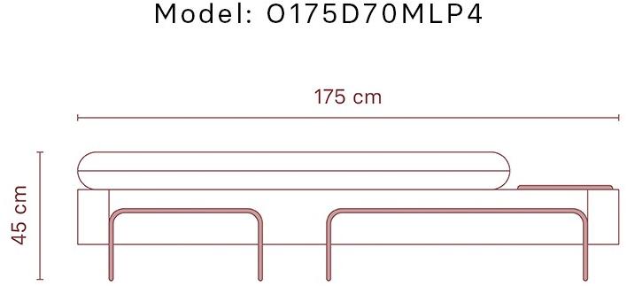 Momocca Модульная скамья со спинкой, обитая тканью Olga sun-id-1453689 - Вид №34