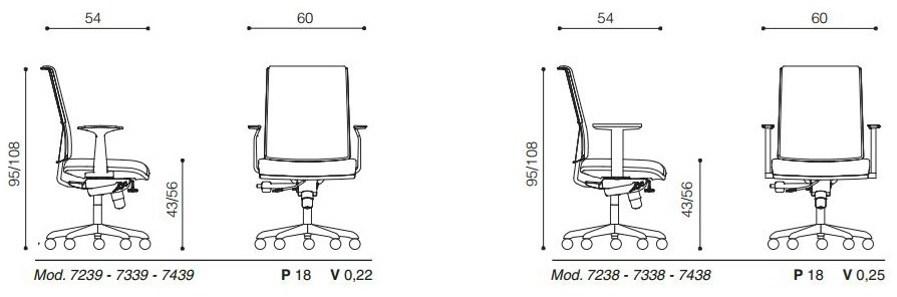 Ares Line Вращающееся офисное кресло с 5 спицами Zero7 family sun-id-1394144 - Вид №1