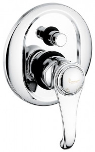 6019BO Внутристенный смеситель Tiffany на 2 выхода, цвет белый-золото