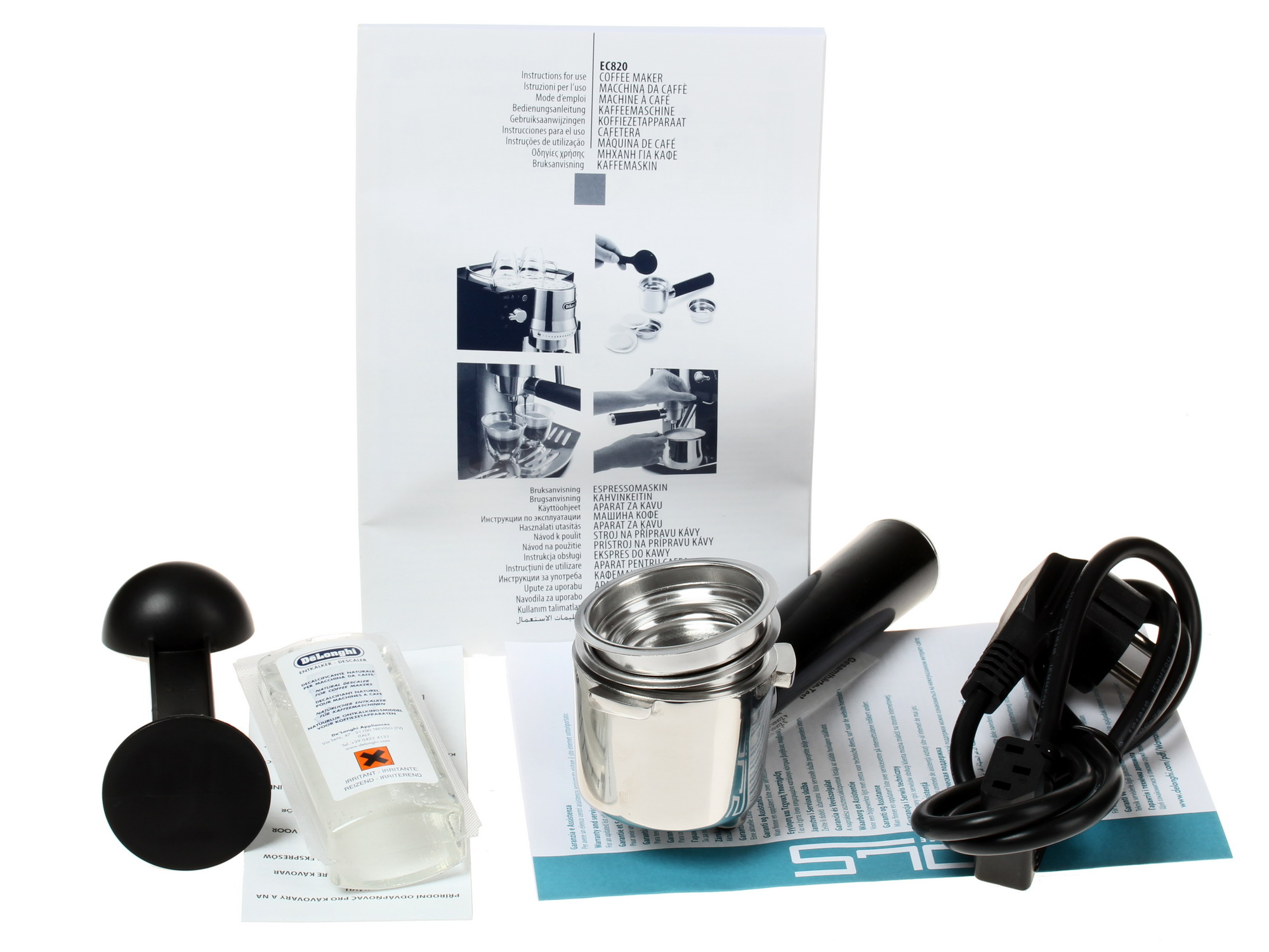 1004378 Кофеварка рожковая DeLonghi EC 820.B черный STDN-0142461 - Вид №10