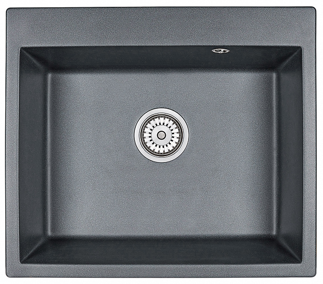 6001, ШВАРЦ (чёрный металлик), кухонная мойка, кварц