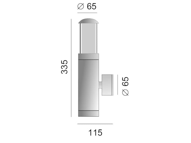 Алюминиевый светодиодный наружный настенный светильник BEL-LIGHTING Nobus ARCH-00122282 - Вид №2