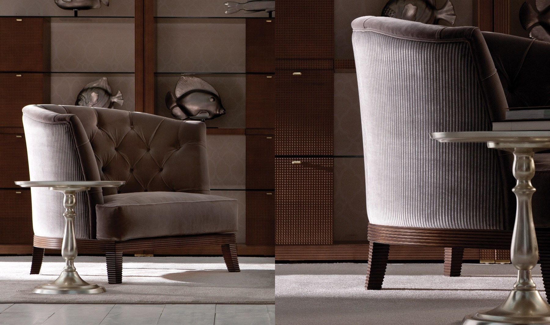 Тканевое кресло с подлокотниками OPERA CONTEMPORARY Parsifal ARCH-00009643