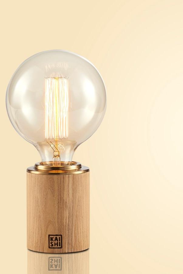 KAISHI Настольная светодиодная лампа из дерева и стекла Bole Ks6307t - Вид №1