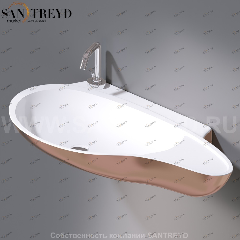 L500T0R1V4.257 Подвесная раковина настенная овальная A. e T. Italia SPOT белая AeT ITALIA ACCENT