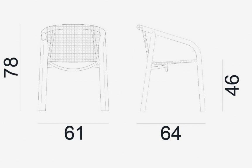 Gervasoni Стул из полиэстера с подлокотниками Gervasoni outdoor sun-id-1402160 - Вид №3