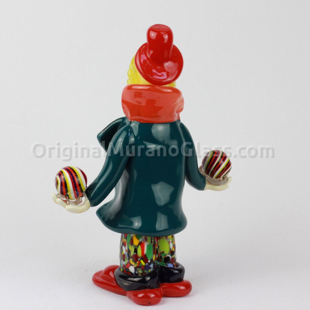 1229 ORIGINALMURANOGLASS Статуэтка Клоун-жонглёр с мячами - муранское стекло OMG 13 см  - Вид №1