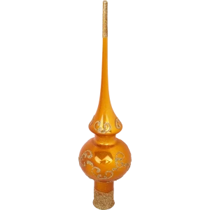 Верхушка на елку Замысловатая h27 см золотой