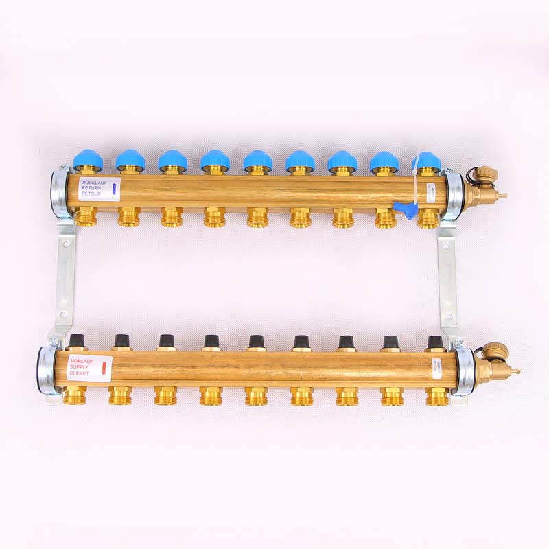 Коллекторная группа HKV с регулировочными и термостатическими вентилями WATTS Ind 1"x3/4"ЕК 9 выходов 10004186