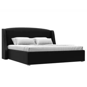 91811061 Кровать Лига Диванов Лотос 120771 215x120x210 см эко-кожа цвет черный STLM-1444215