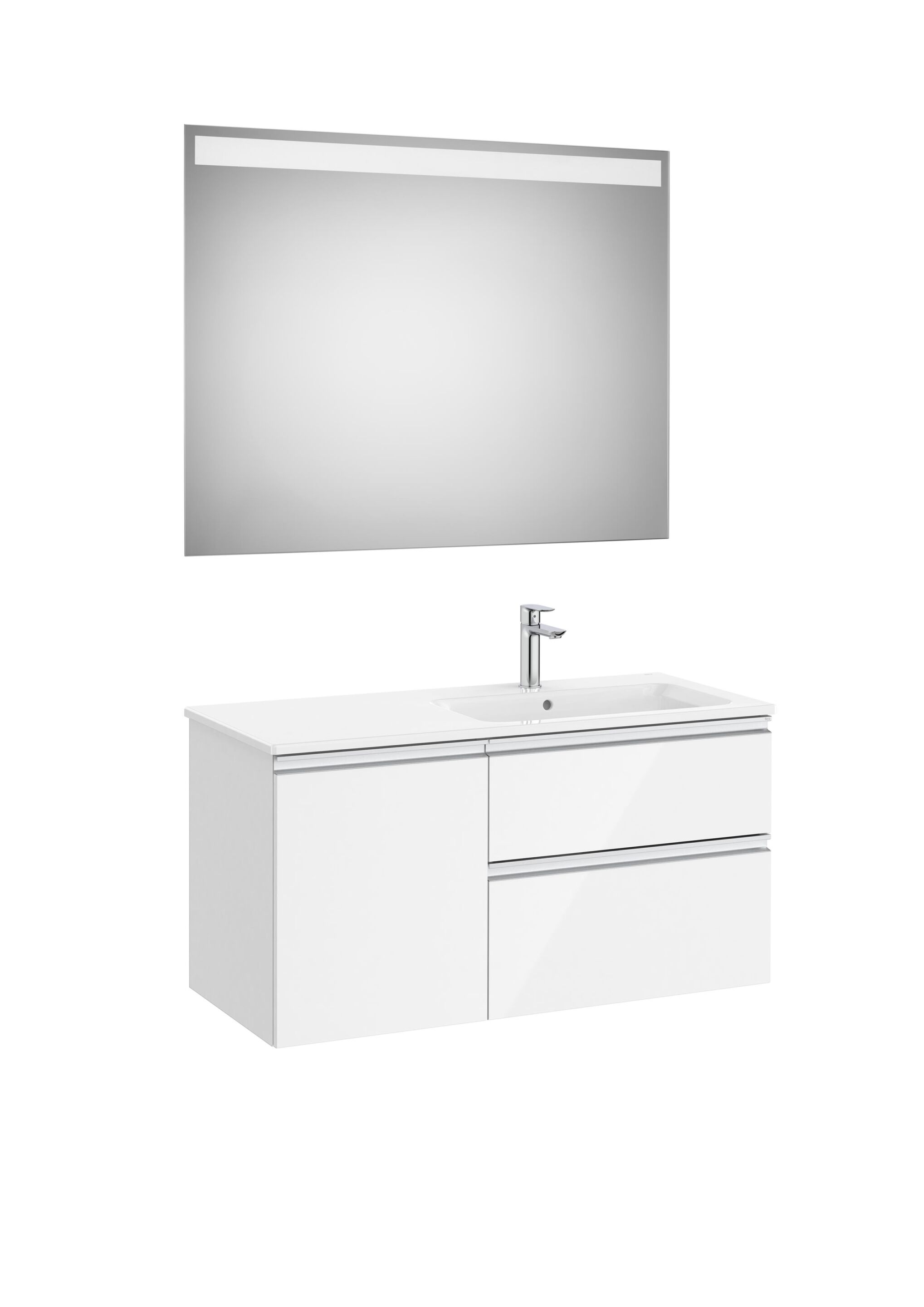 Деревянный умывальник с ящиками, дверцами, зеркалом и встроенной раковиной Roca The Gap ARCH-00147702 - Вид №13