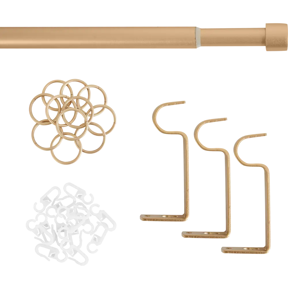 Карниз однорядный раздвижной d19/16 мм заглушка 160-320 см цвет бронза ORBIS STLM-2177711 - Вид №1