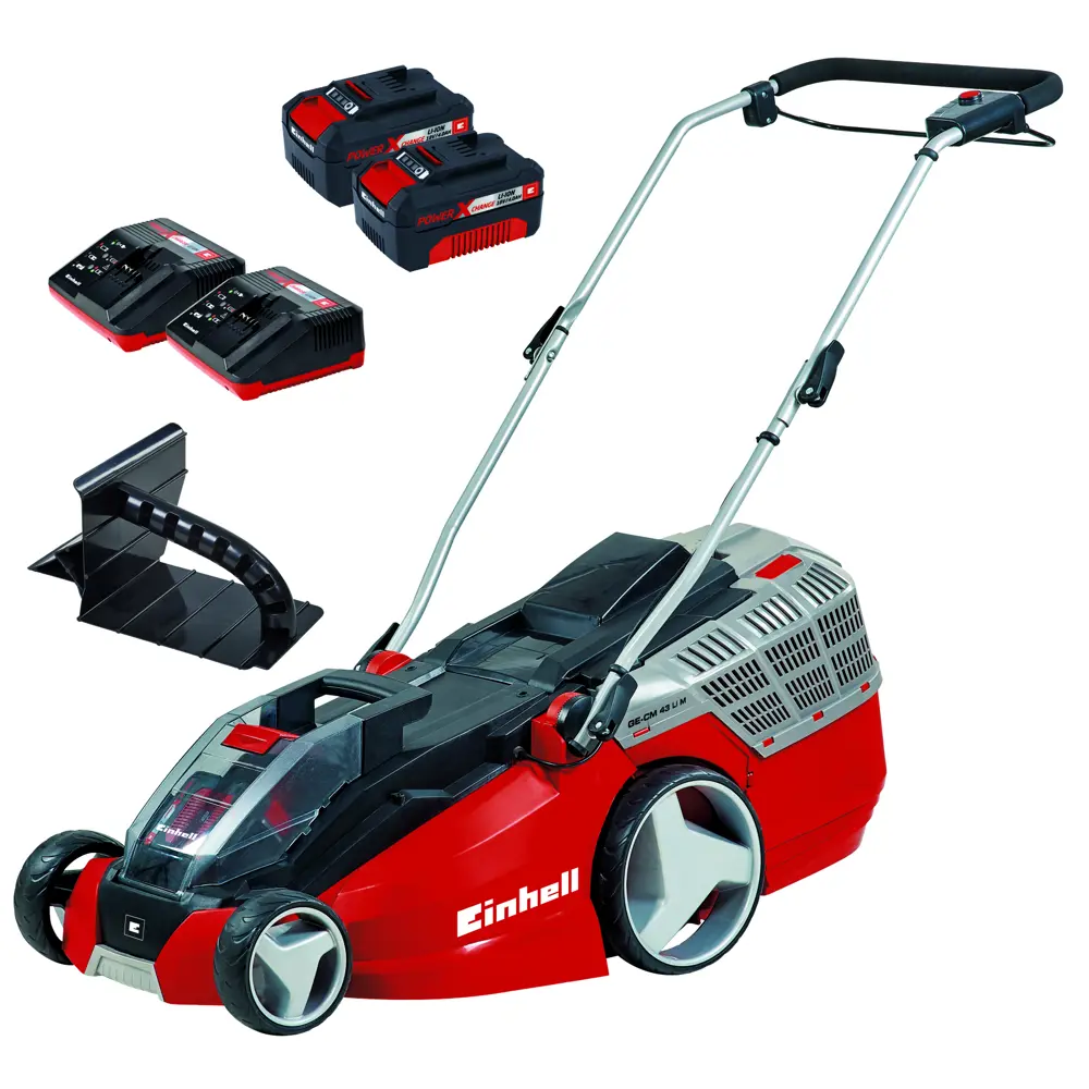 Газонокосилка аккумуляторная бесщеточная Einhell GE-CM 43 Li М 36 В 43 см 2x4 Ач АКБ и ЗУ входит в комплект 80126938 STLM-2111455 