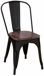 52293 Стул Tolix Wood Черный R-HOME