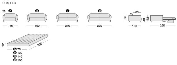 Двуспальный диван-кровать из ткани Milano Bedding CHARLES ARCH-00104310 - Вид №5