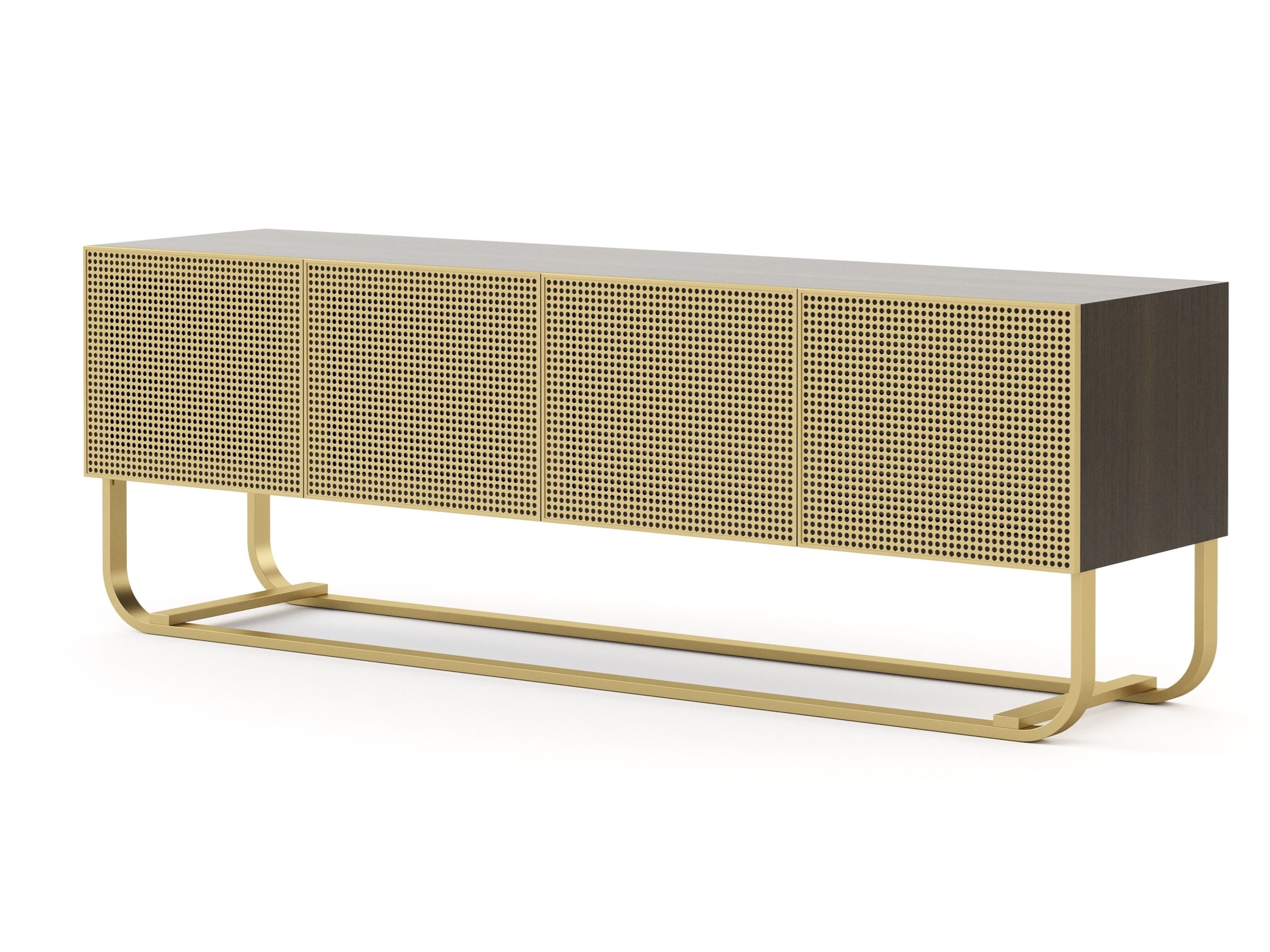 Латунный и деревянный шкаф с распашными дверями Stylish Club His &amp ARCH-00137659 - Вид №17