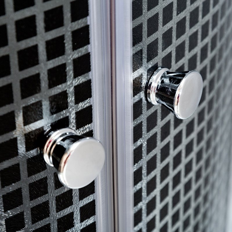 ЕМ4516 с гм. и эл. Душевая кабина DETO Серия EM L 801 N с гидромассажем BLACK - Вид №6