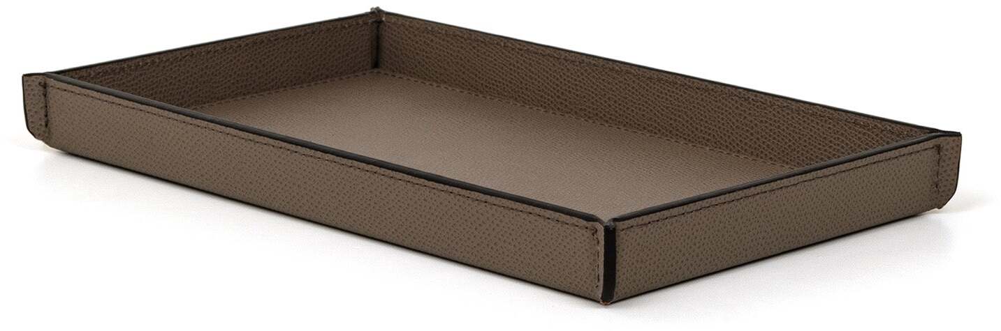 Прямоугольный поднос Leslie - 30X35XH2,5 см / зернистая кожа_черный