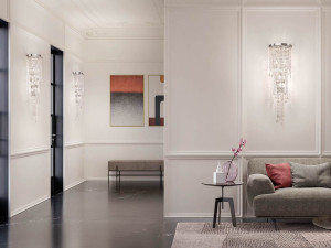 Настенный светильник с кристаллами