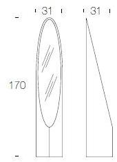 Tonin Casa Овальное постоянное зеркало sun-id-1412993 - Вид №2
