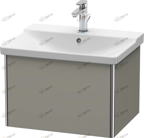 XS408009292 Тумбочка подвесная XSquare #XS4080 610 x 473 мм Каменно-серый шелковисто-матовый лак Duravit