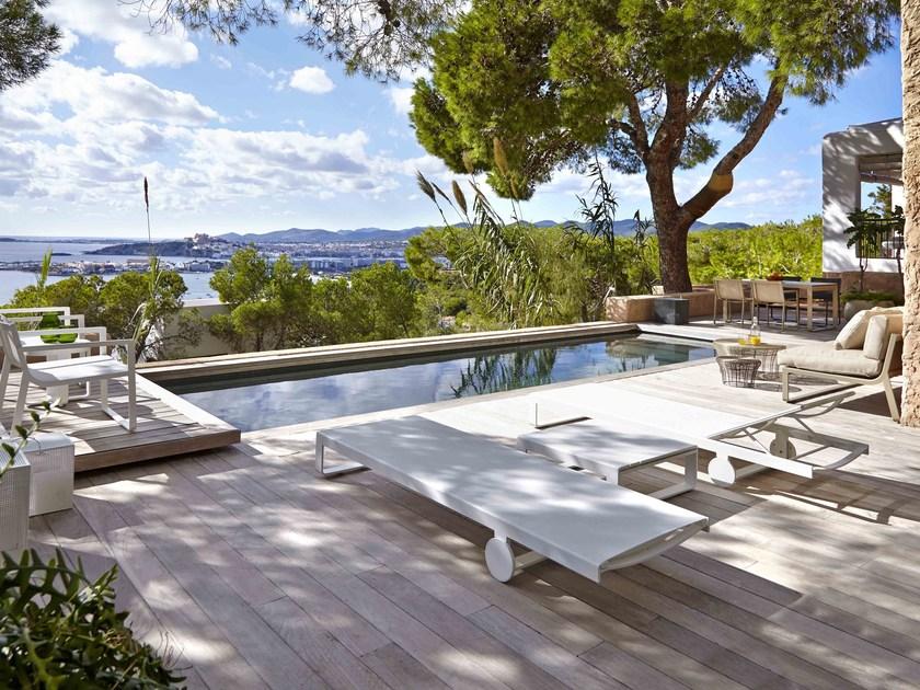 GANDIABLASCO Садовая кушетка с откидной спинкой batyline® на колесиках Flat textil sun-id-1389109 - Вид №5