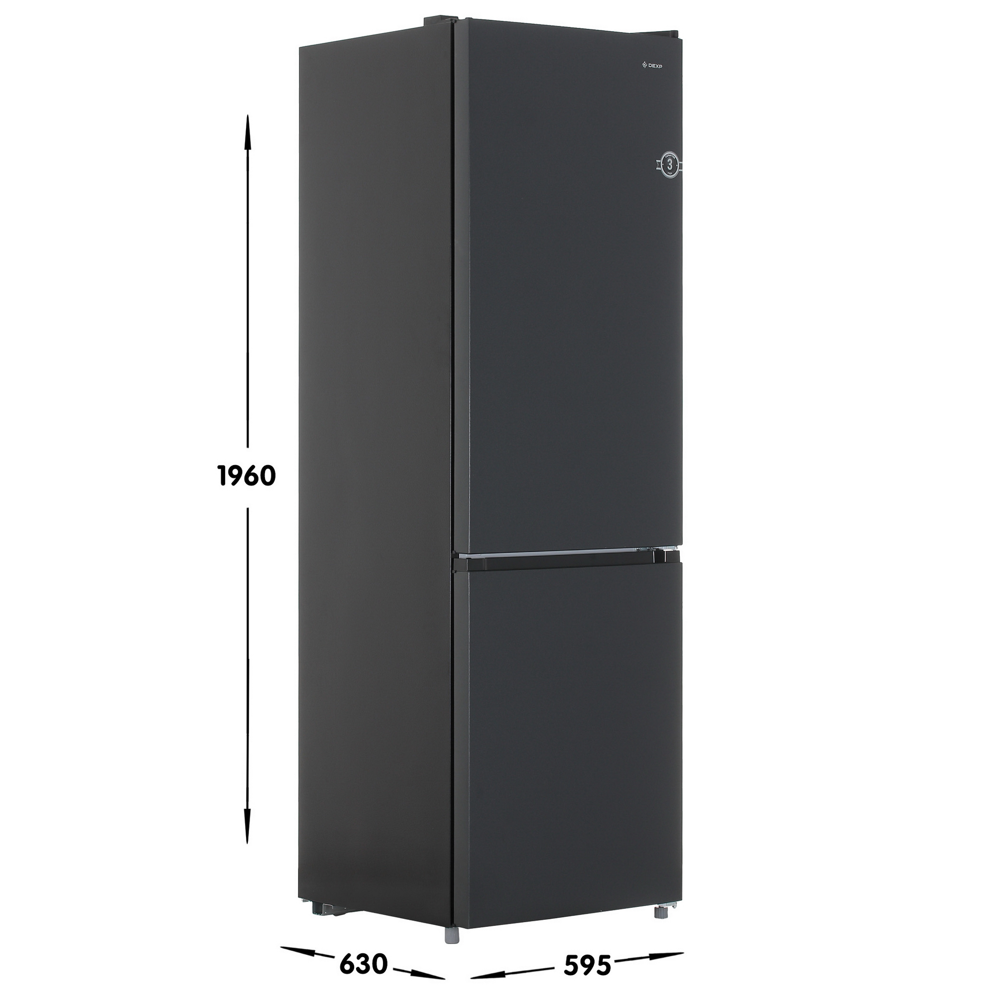 5043991 Холодильник с морозильником   DEXP B4-0340AKA серый STDN-0020527 - Вид №6