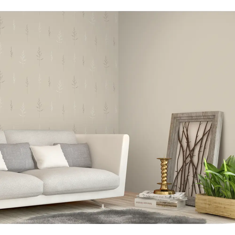 Обои флизелиновые Ateliero Estetica бежевые 1.06 м 89432672 STLM-1575722 - Вид №4