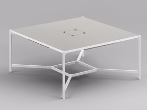 Квадратный стол для совещаний с системой кабельной втулки