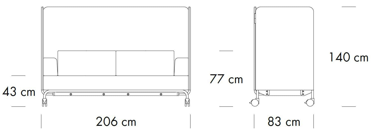 Секционный диван с высокой спинкой THONET S 5000 ARCH-00065313