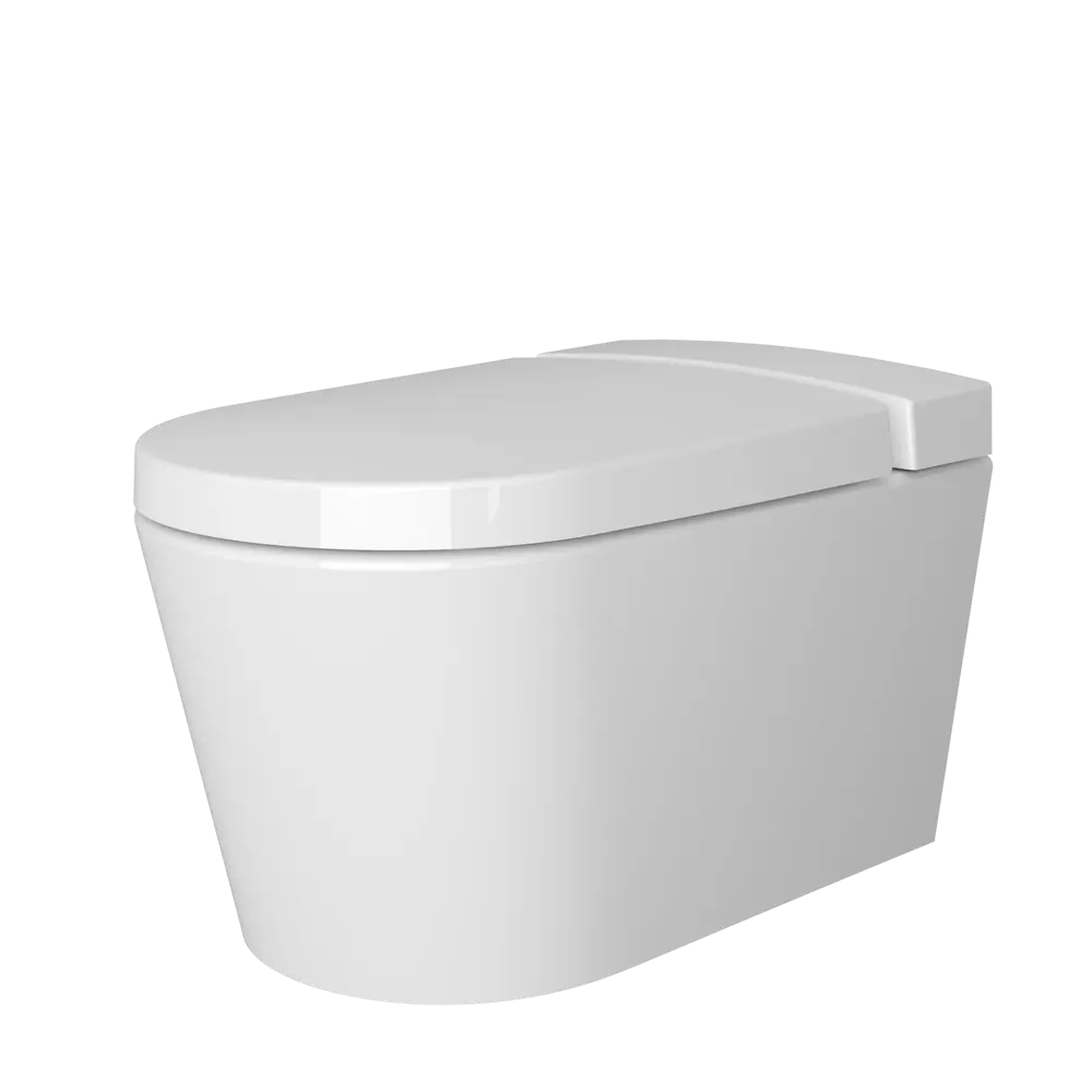 Унитаз подвесной безободковый VitrA Nest с биде горизонтальный выпуск 82634382 STLM-2075198