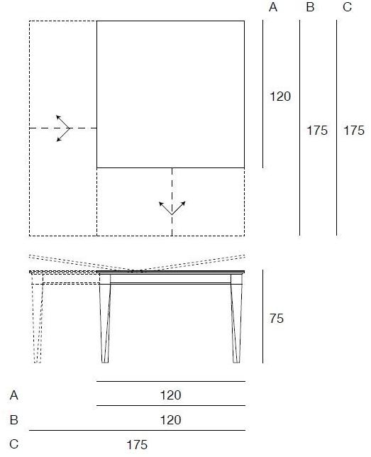 Pacini & Cappellini Квадратный раздвижной стол  5483  - Вид №4