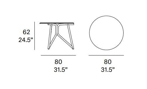 Ротанг круглый стол EXPORMIM kiri ARCH-00004998
