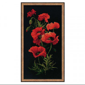 1057 Набор для вышивания Маки 25 х 50 см RIOLIS Сотвори Сама