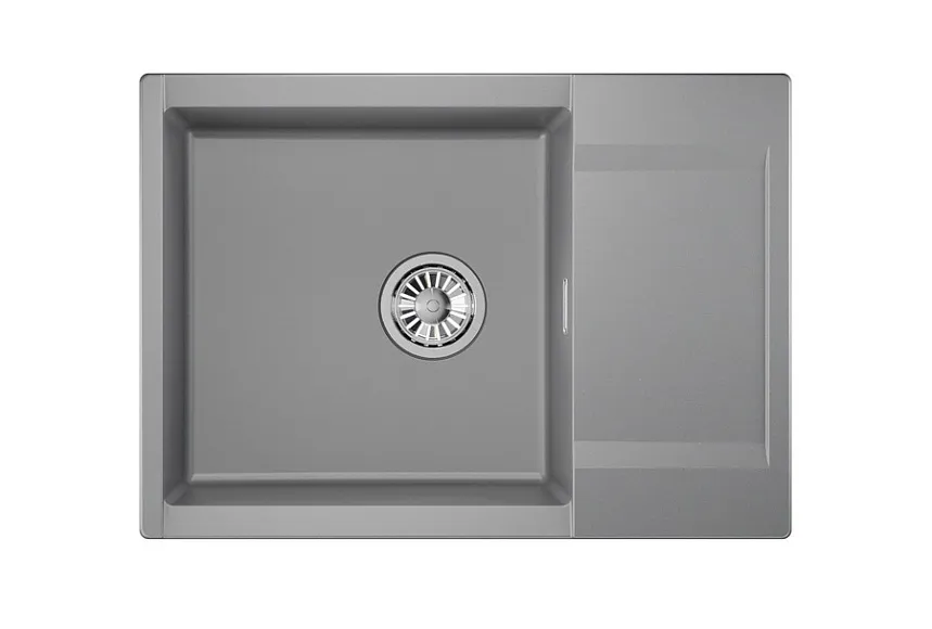 ES-7003, АЛЮМИНИУМ, кухонная мойка, кварц, ESTETICA GRANULA 7003-ST243 - Вид №2