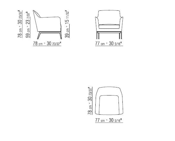 Кожаное кресло с подлокотниками Flexform LUCE ARCH-00010629 - Вид №1