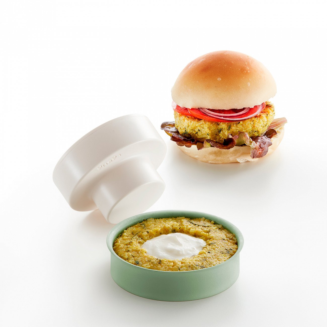 Пресс для бургера силиконовый зеленый Lekue LEKUE ДИЗАЙНЕРСКИЕ 00-3952031 Зеленый  - Вид №3