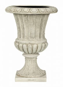 Ваза напольная классическая 50 см молочная с патиной "Грасс" LE-VILLAGE FLORERO 044748 Серый