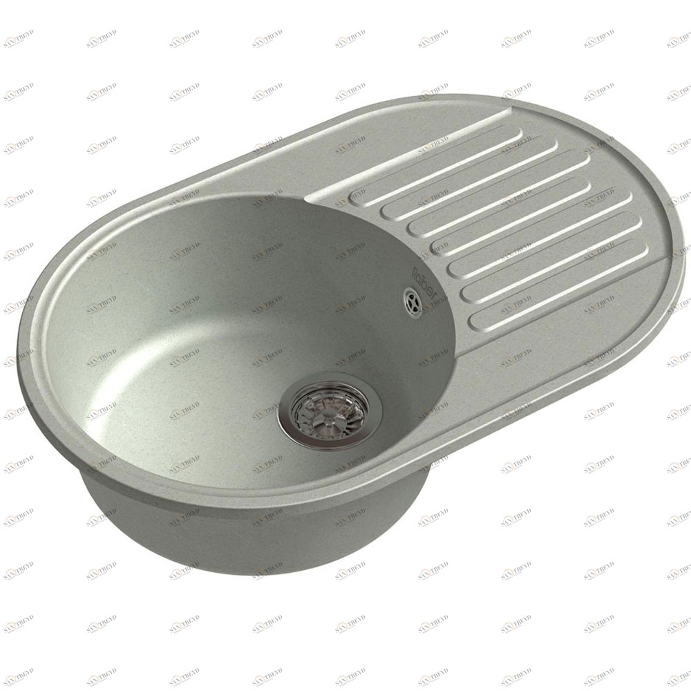 RQ55 бетон Мойка кухонная прямоугольная Raiber 