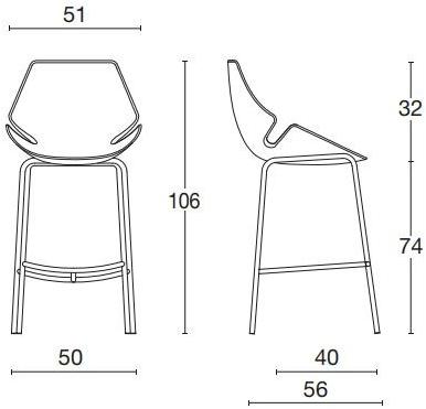 Diemme Табурет из полиуретана с подставкой для ног Eon sun-id-1475584 - Вид №4