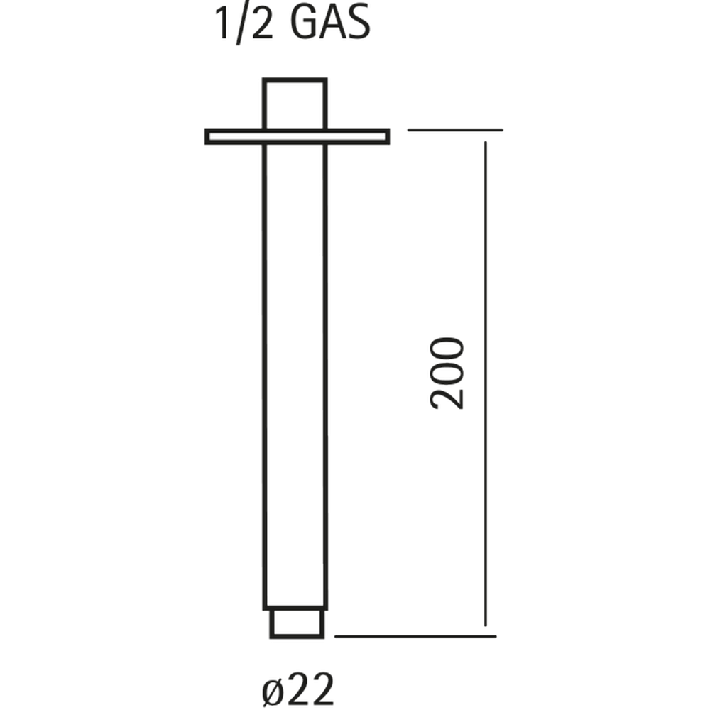 SS013560D1 Держатель верхнего душа Huber Lynox Santreyd  - Вид №1