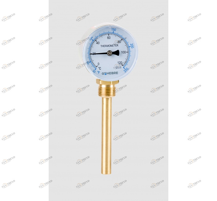 GENEBRE 8035 060 Биметаллический термометр 63мм (нижний вход) 
