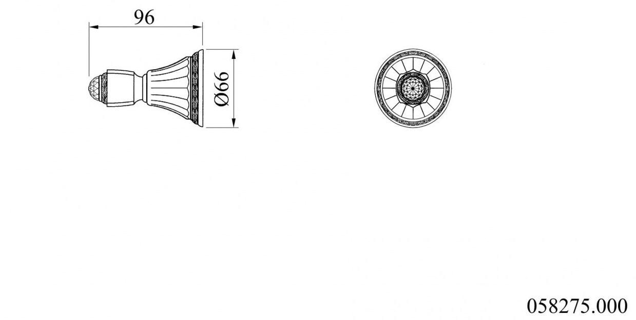Bronces Mestre Крючок для полотенца из хромированной латуни с кристаллами Swarovski® Adriatica 058275.000.50 - Вид №1