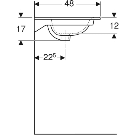 122255000 Встраиваемая раковина Geberit Renova Plan Geberit  - Вид №22