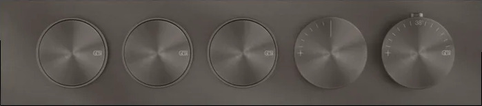 Смеситель для душа 66224 707 Gessi Origini ЧЕРНЫЙ МЕТАЛЛ BR. PVD