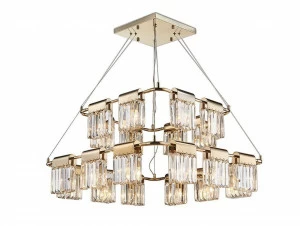 Люстра хрустальная подвесная золото 20 ламп Newport 4212+8/C NEWPORT ДИЗАЙНЕРСКИЕ 00-3834636 Золото;прозрачный