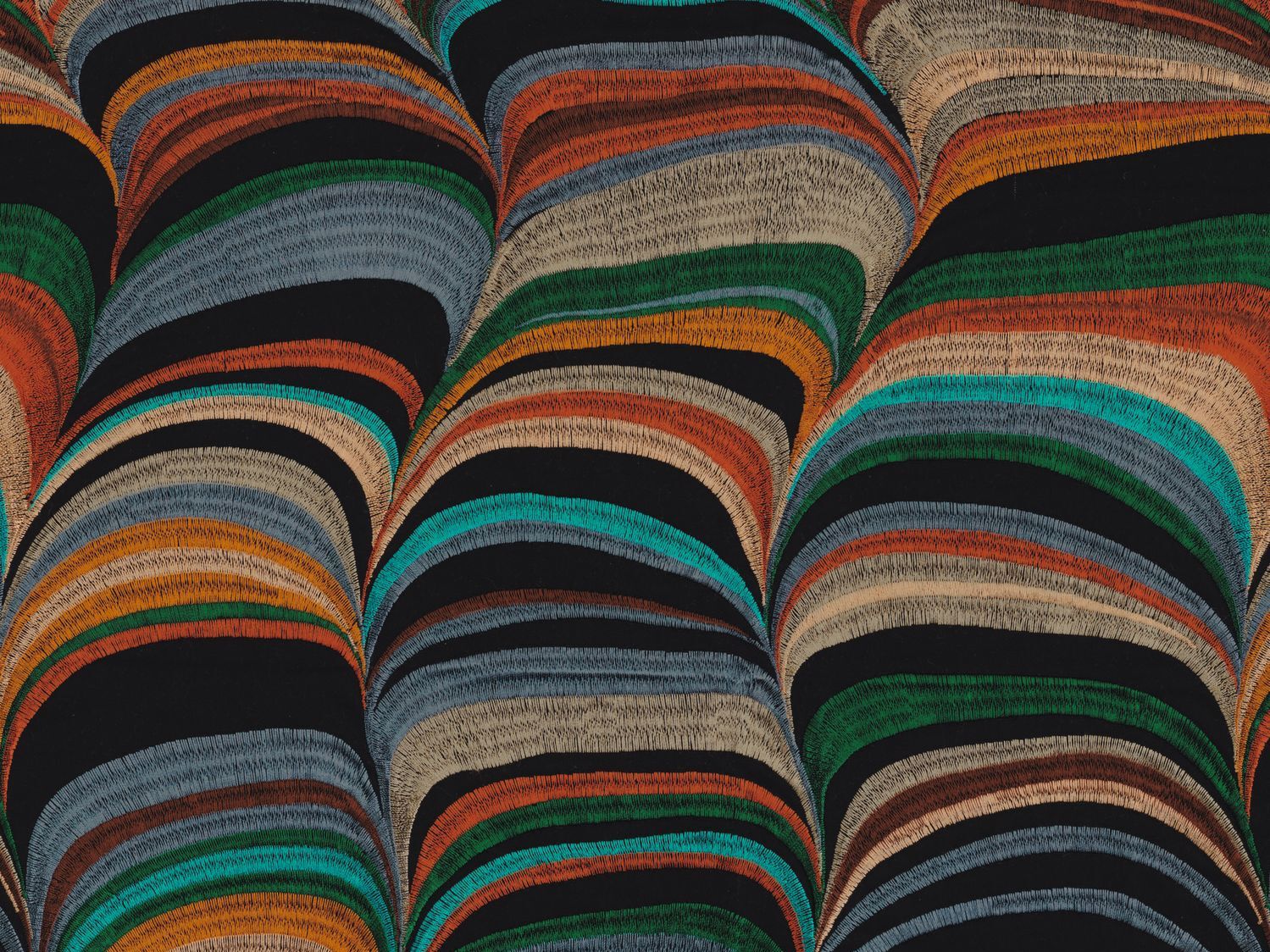 Многоцветная хлопчатобумажная ткань Casamance Galerie ARCH-00123866