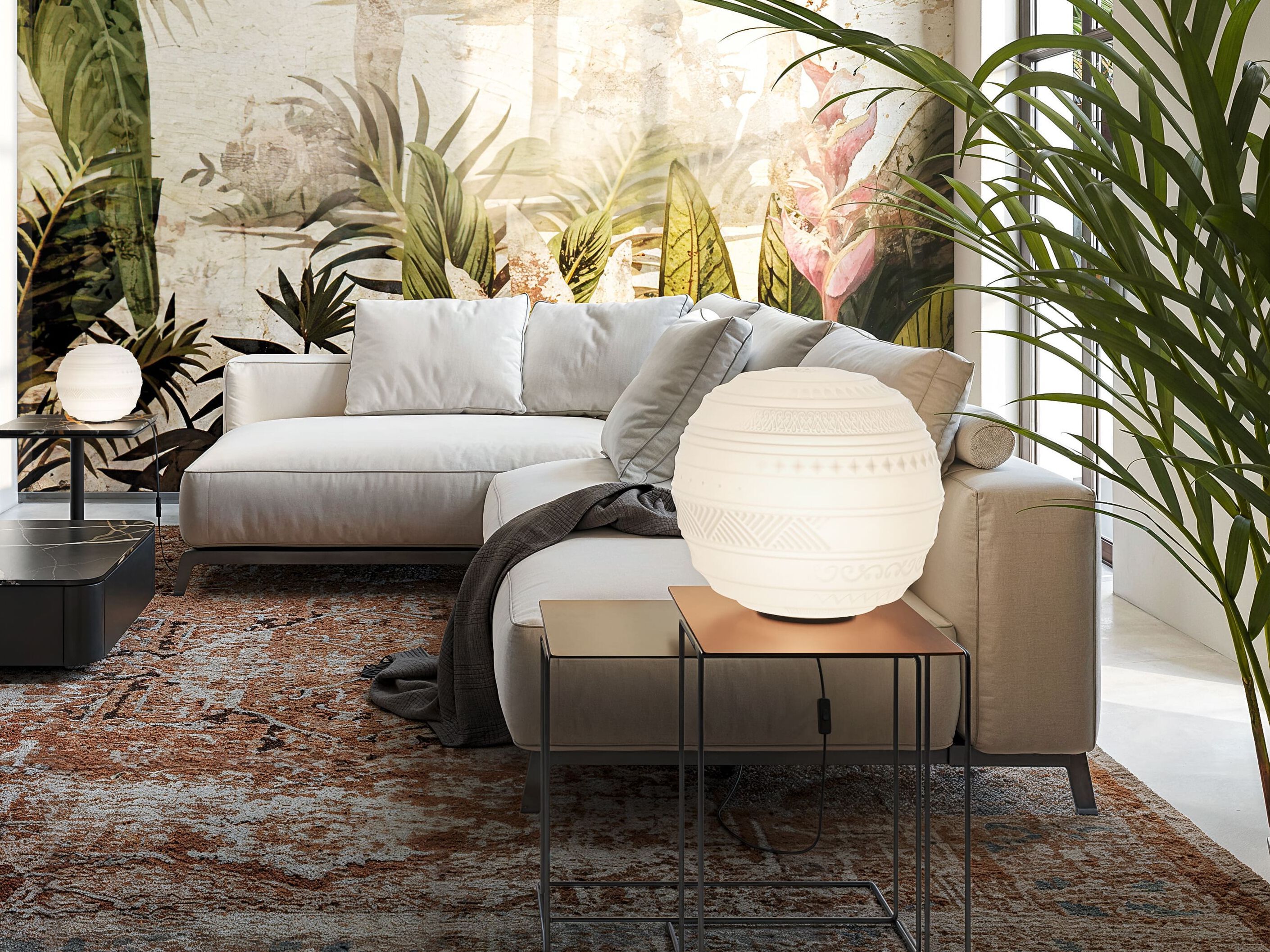 Настольная лампа из матового стекла Karman Шрифт Брайля ARCH-00029684